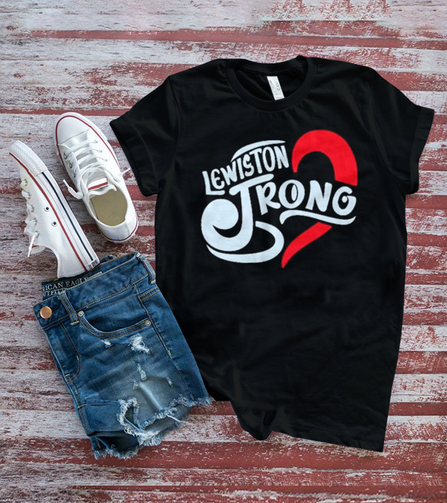 Lewiston Strong Heart Symbol Maine Resilience T-Shirt