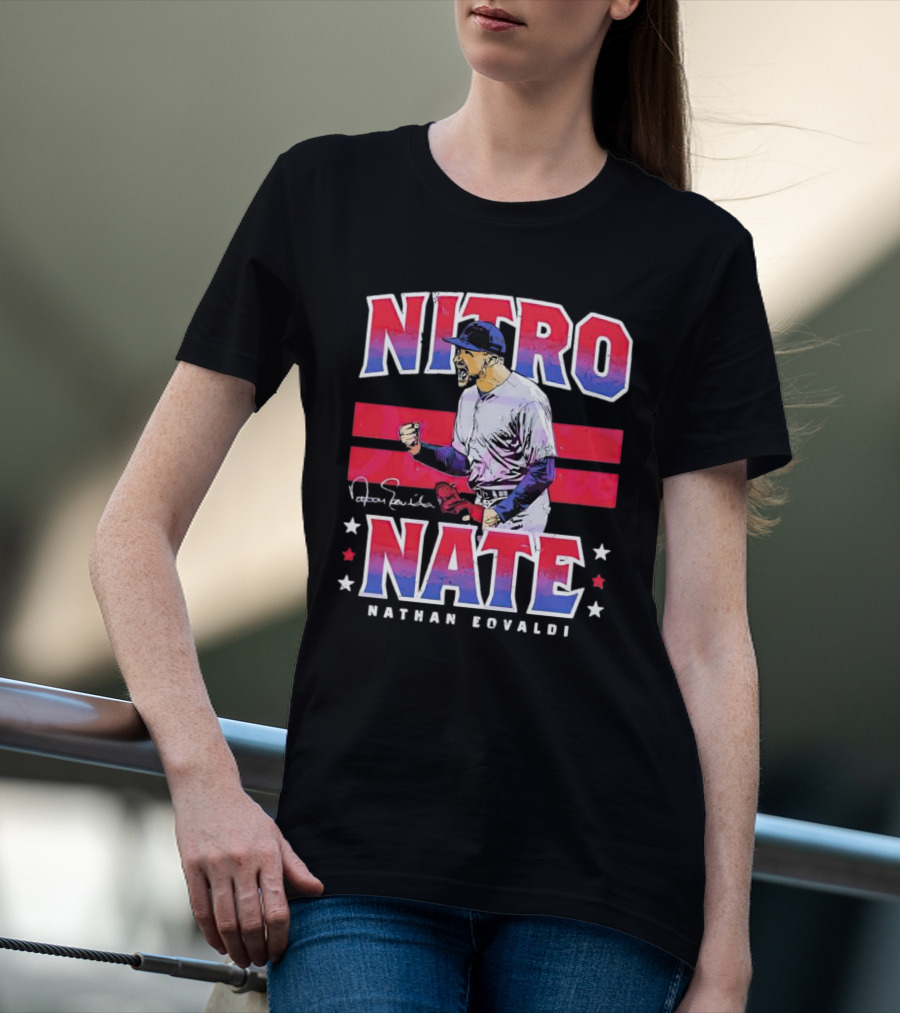 Nitro Nate Nathan Eovaldi Signature Baseball T-Shirt