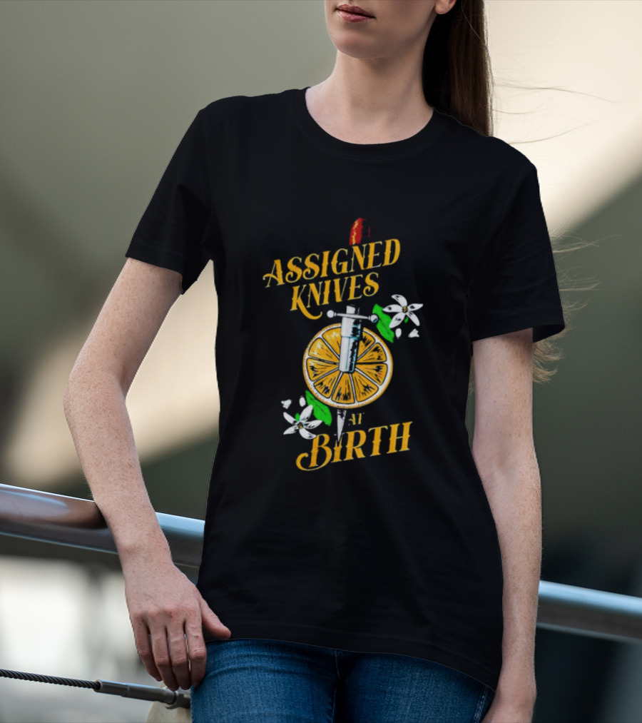 Vico Ortiz Assigned Knives At Birth Knife And Citrus Blossom T-Shirt