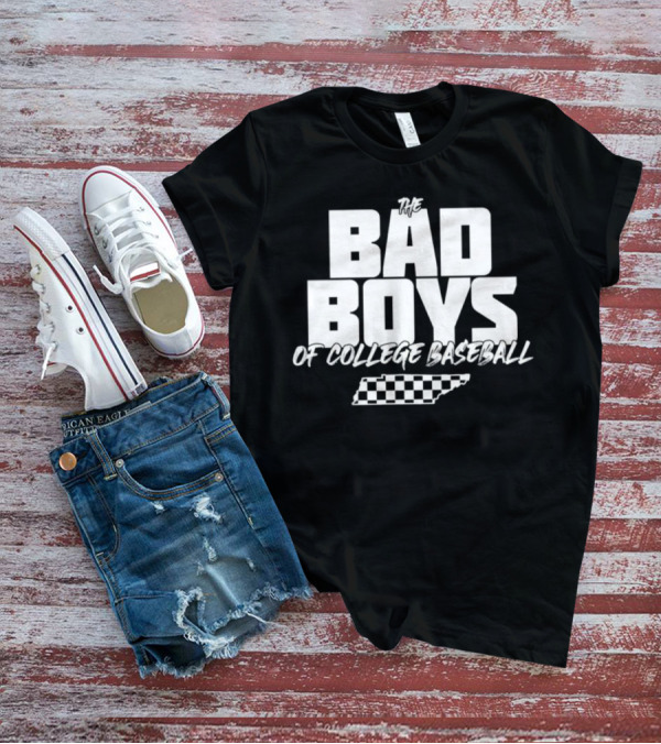 The Bad Boys Of College Baseball Tennessee Checkerboard State T-Shirt