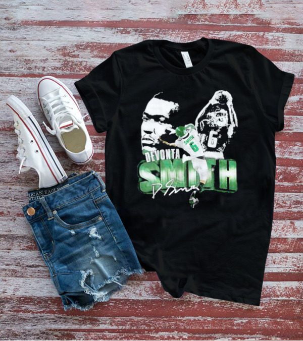 DeVonta Smith Philadelphia Number 6 Football Chrome Look T-Shirt