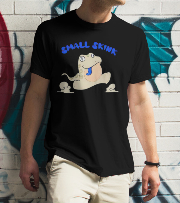 Small Skink Blue-Tongued Frog Style Retro T-Shirt