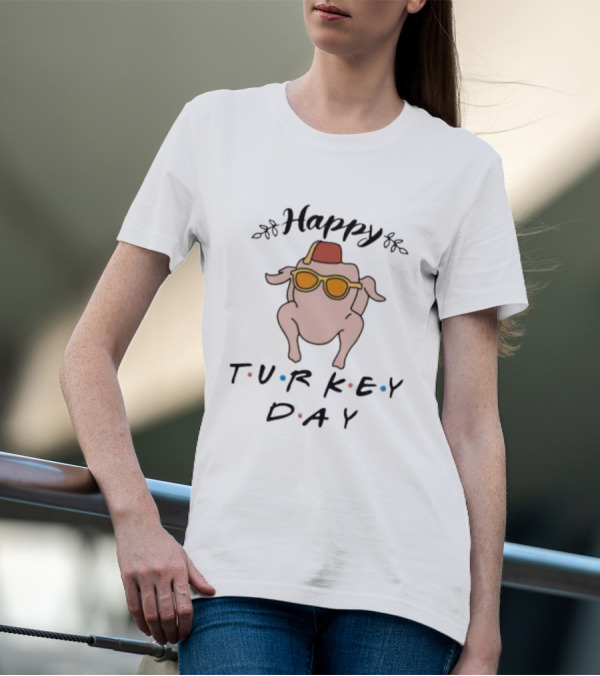Happy Turkey Day Friends Sunglasses Dance T-Shirt