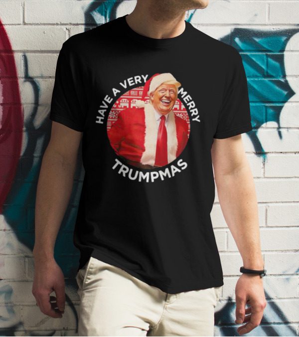 Have A Very Merry Trumpmas Santa Red Christmas Sweater Suit T-Shirt