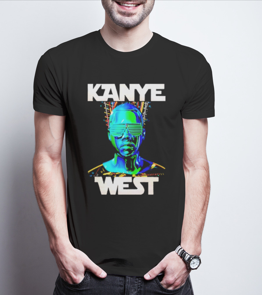 Kanye West Glow In The Dark Tour Holographic Neon T-Shirt