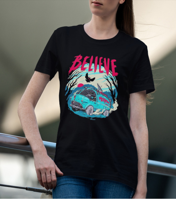 Believe Mothman Shadow Van Adventure T-Shirt
