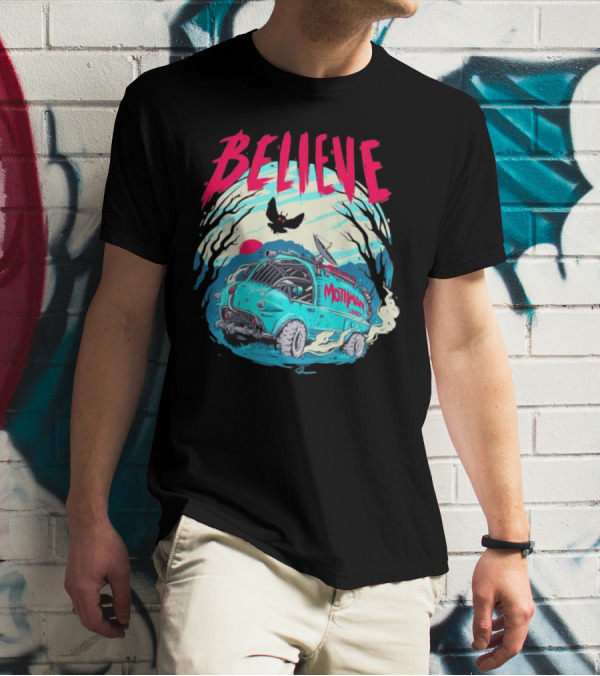 Believe Mothman Shadow Van Adventure T-Shirt