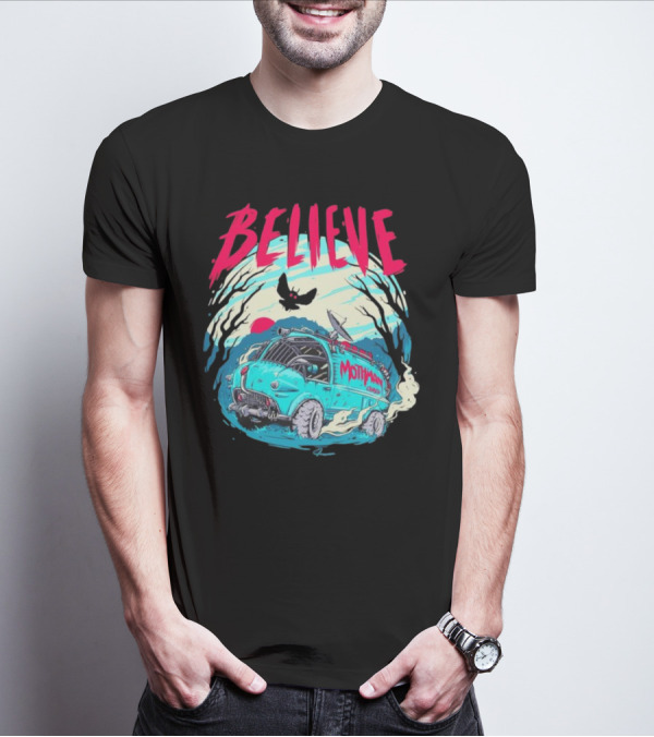 Believe Mothman Shadow Van Adventure T-Shirt