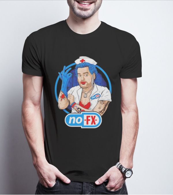 NOFX Nurse Punk Mike Tattoo Cartoon T-Shirt