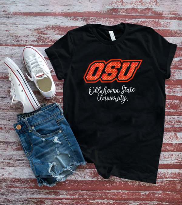 OSU Oklahoma State University Polkadot T-Shirt
