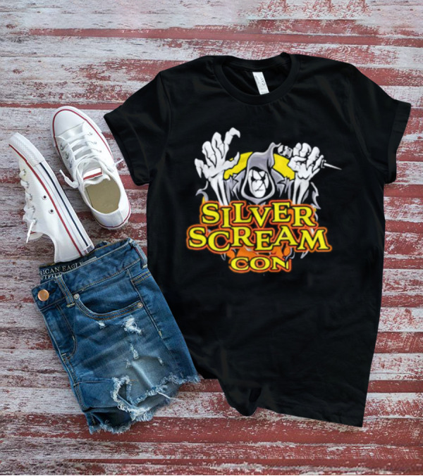 Silver Scream Con Grim Reaper With Needle And Hands T-Shirt
