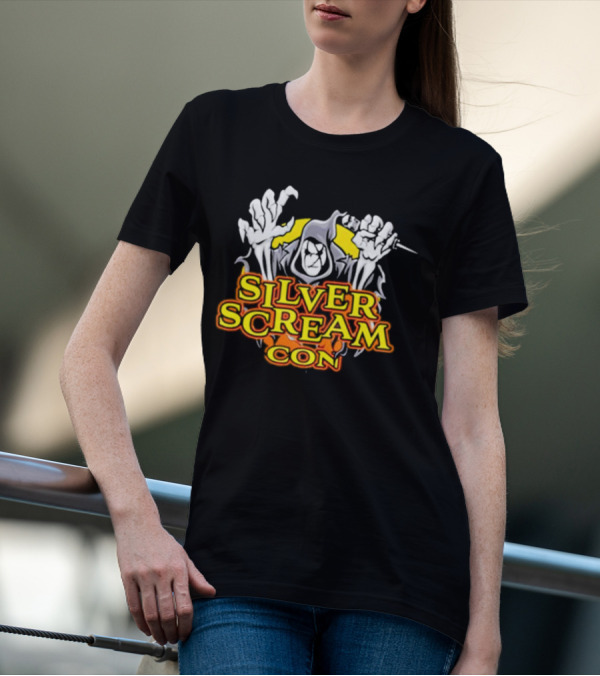 Silver Scream Con Grim Reaper With Needle And Hands T-Shirt