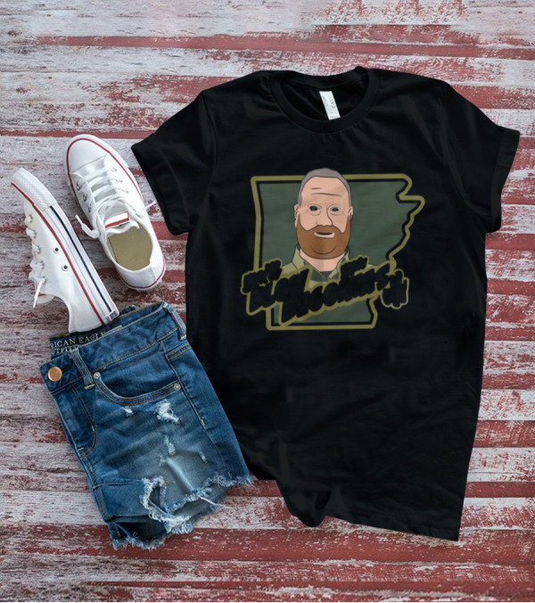 You'll Blow Your Begonias Off Arkansas Outline Cartoon Man T-Shirt