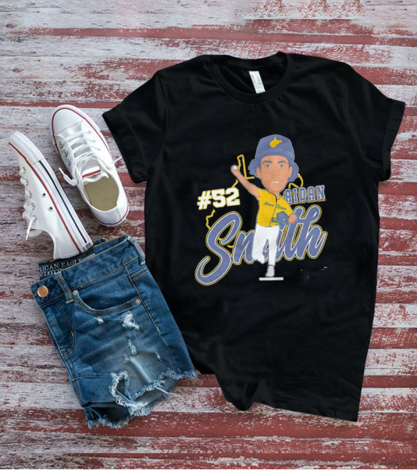 52 Aidan Smith Mountaineers Caricature Signature T-Shirt