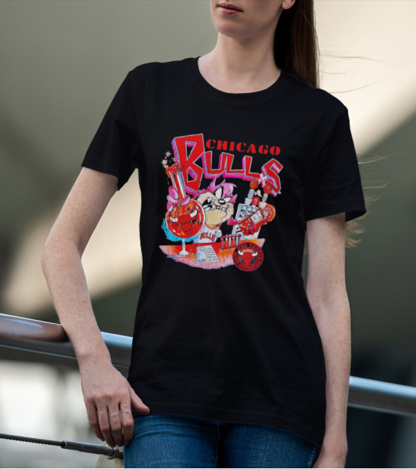 Chicago Bulls Taz NBA Mixology Martian Laboratory Mayhem T-Shirt