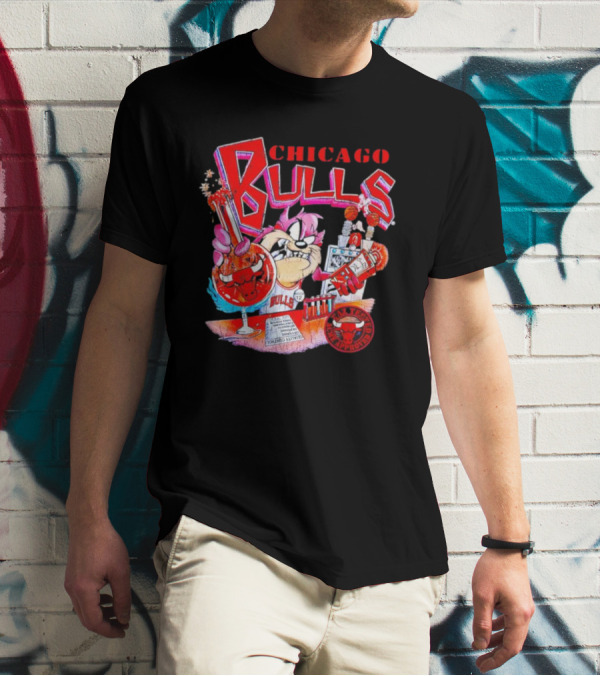 Chicago Bulls Taz NBA Mixology Martian Laboratory Mayhem T-Shirt