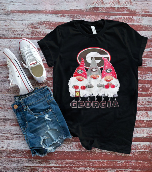 Georgia Bulldogs Christmas Gnome Trio T-Shirt