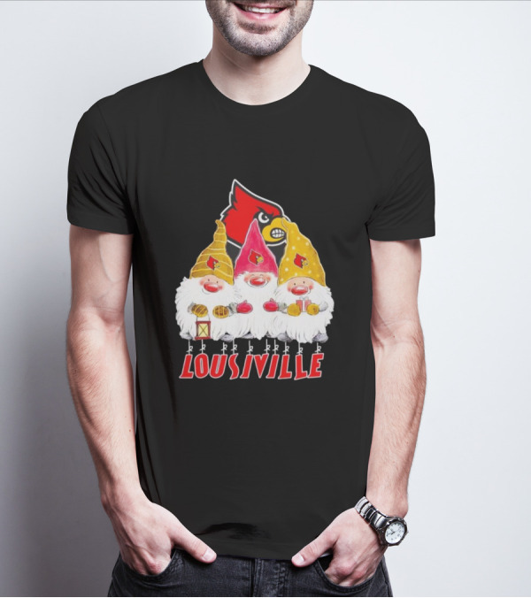 Louisville Cardinals Christmas Gnomies T-Shirt