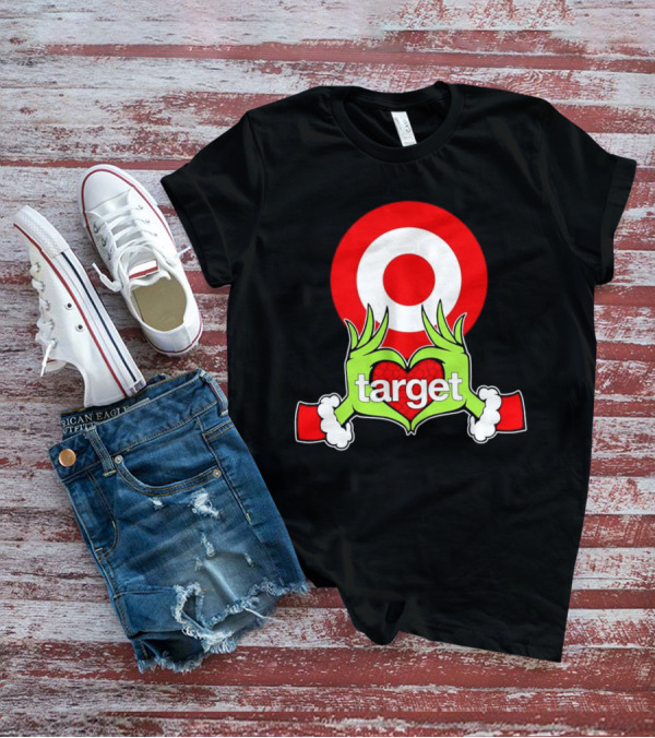 Grinch Hands Holding Heart In Front Of Target Christmas T-Shirt