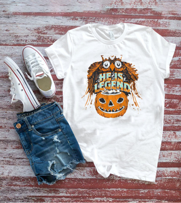 HE IS LEGEND Pumpkin Owl Halloween T-Shirt