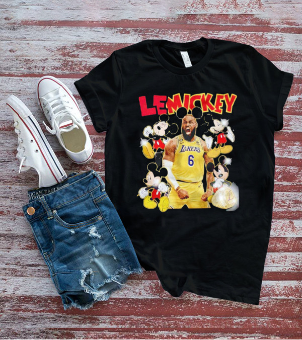 LeMickey LeBron James Lakers With Mickey Characters T-Shirt