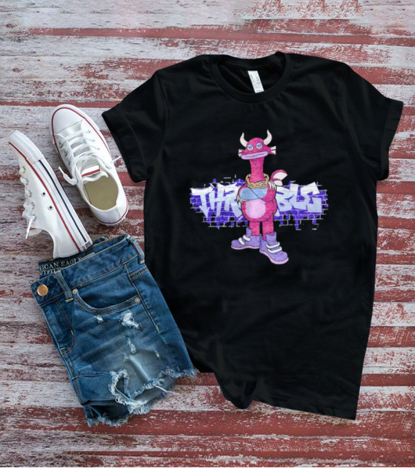 Men’s My Singing Monsters Thrumble Graffiti Style Character With Chain And Sneakers T-Shirt