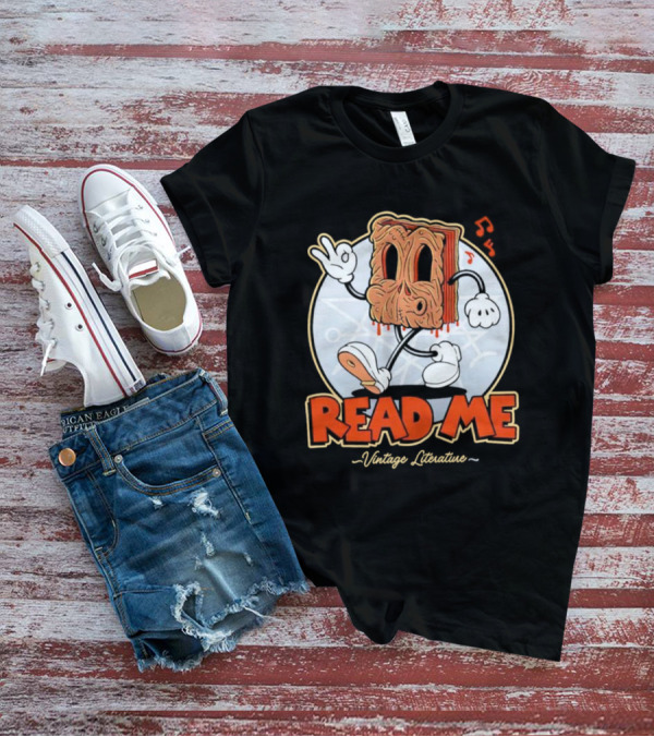 Read Me Vintage Literature Cartoon Music Peace T-Shirt