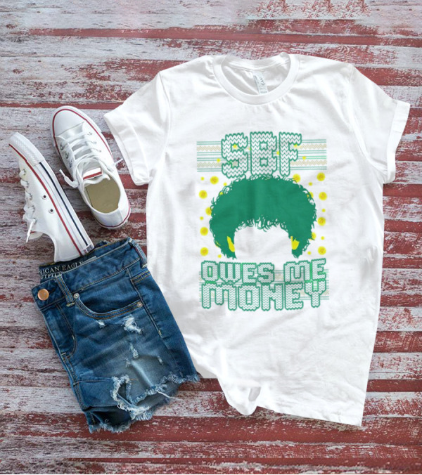 SBF Owes Me Money Christmas Sweater Style Green Hair Pixels T-Shirt