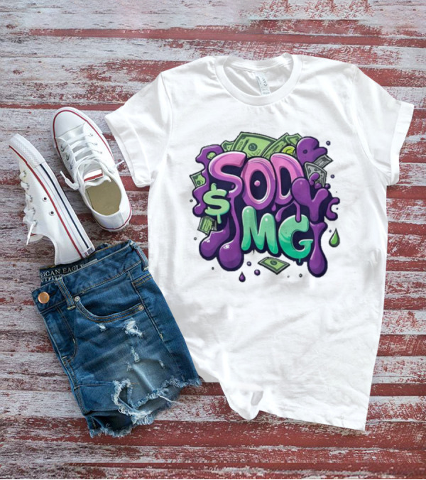 Sodmg Slime Money Dollar Bills Drip T-Shirt