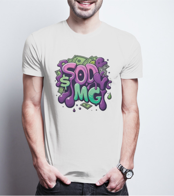 Sodmg Slime Money Dollar Bills Drip T-Shirt