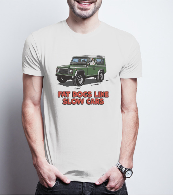 Fat Dogs Enjoy Slow Rides In Classic Off-Road Vehicles T-Shirt