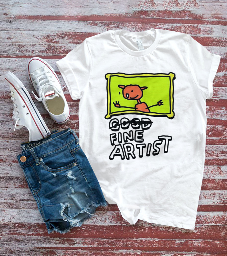 Good Fine Artist Drawing In Frame T-Shirt
