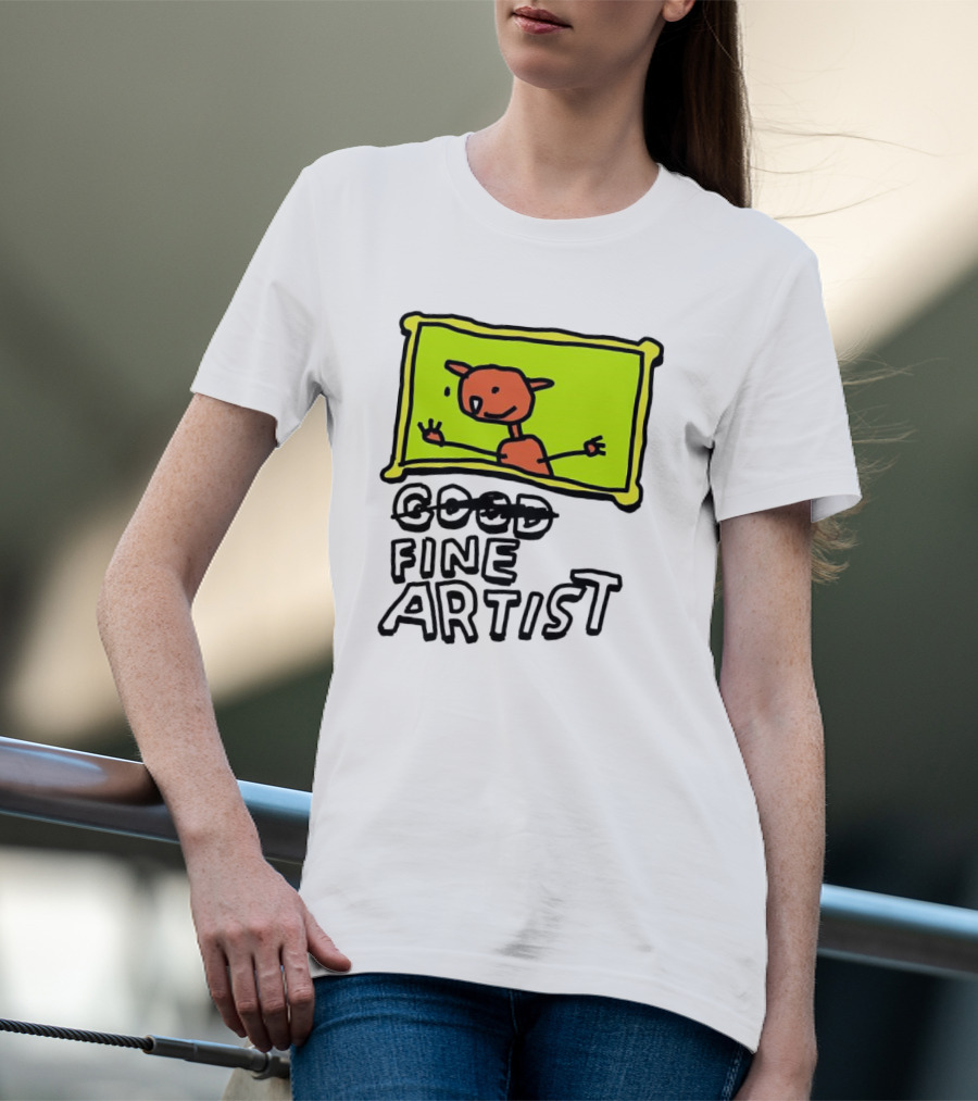 Good Fine Artist Drawing In Frame T-Shirt