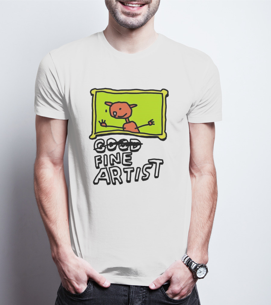 Good Fine Artist Drawing In Frame T-Shirt