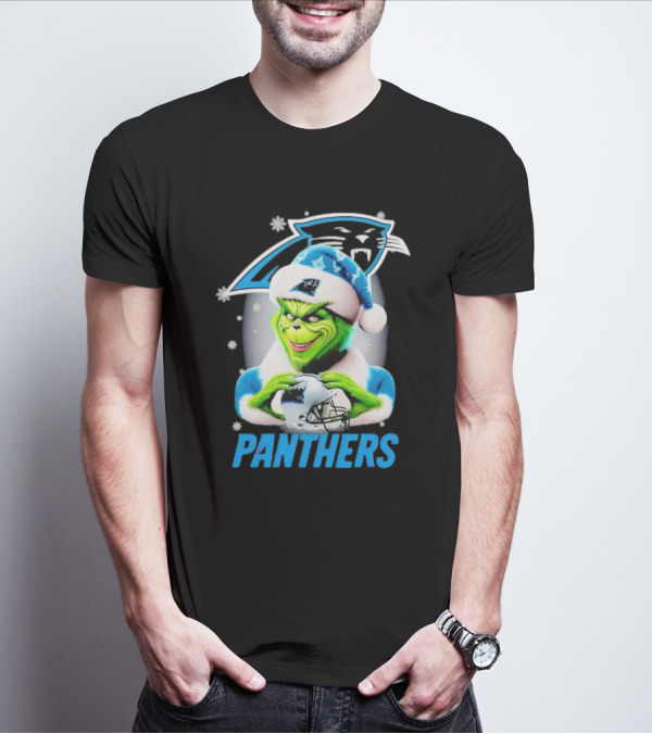 Grinch Carolina Panthers Christmas Fan T-Shirt