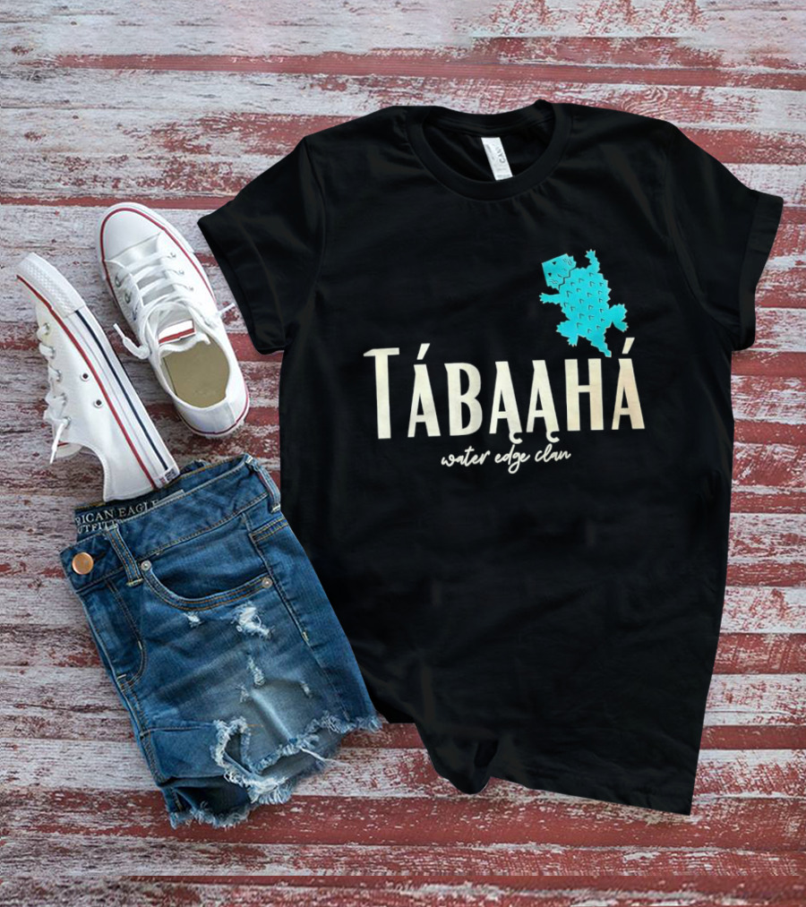 Tábąąhá Water Edge Clan Turquoise Turtle T-Shirt