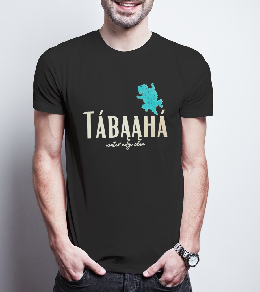 Tábąąhá Water Edge Clan Turquoise Turtle T-Shirt