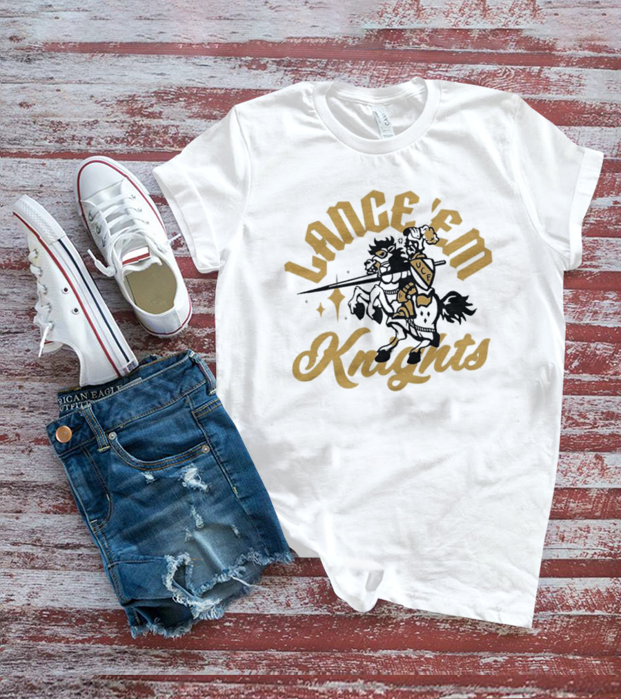 Lance 'Em Knights UCF Knight Riding Horse With Lance T-Shirt