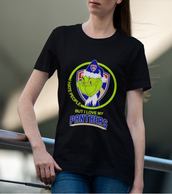 I Hate People But I Love My Florida Panthers Grinch T-Shirt