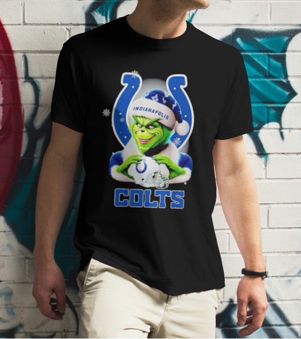 Grinch Indianapolis Colts Christmas Decor T-Shirt