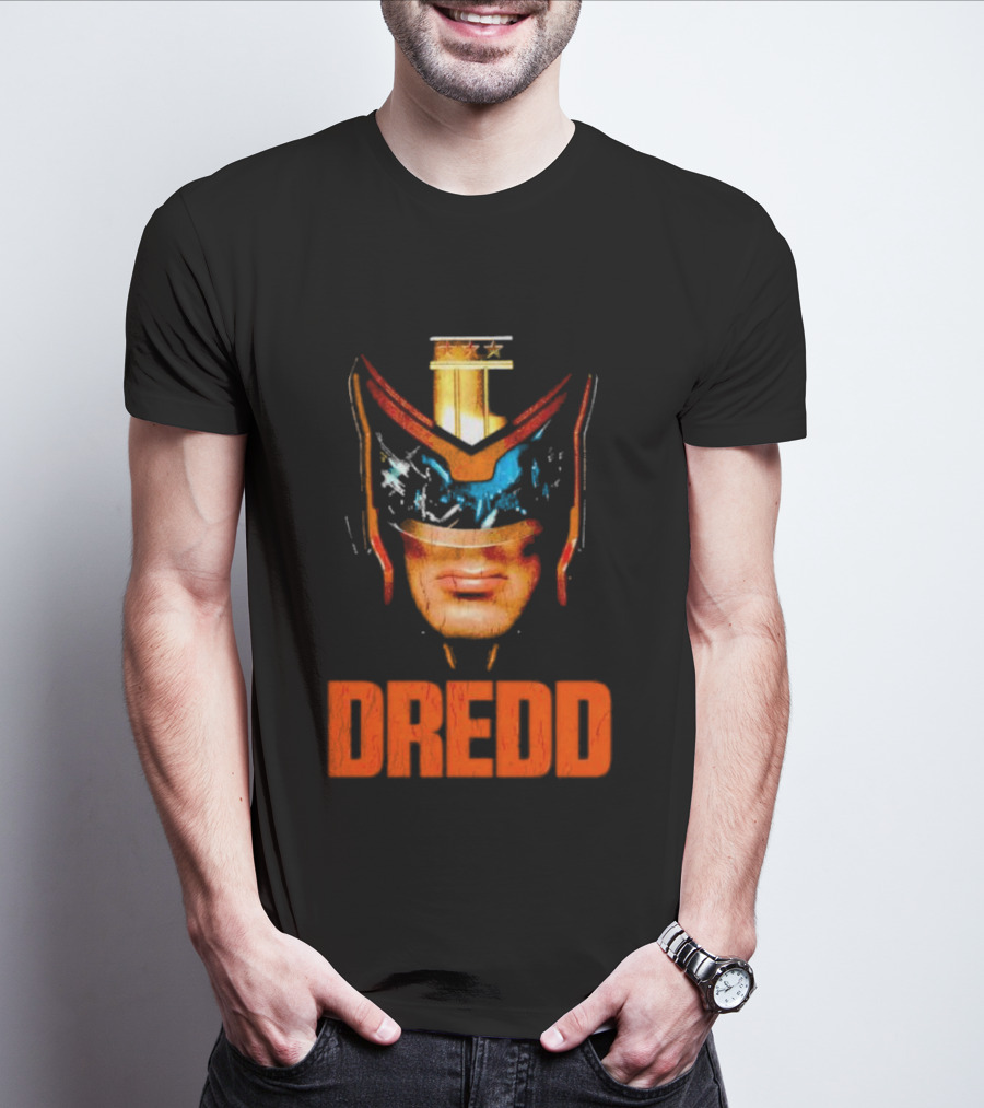 Judge Dredd Helmet Vintage Retro Dredd T-Shirt