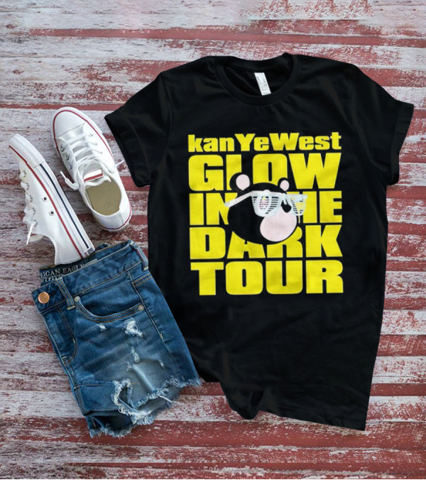 Kanye West Glow In The Dark Tour Bear With Shutter Shades T-Shirt