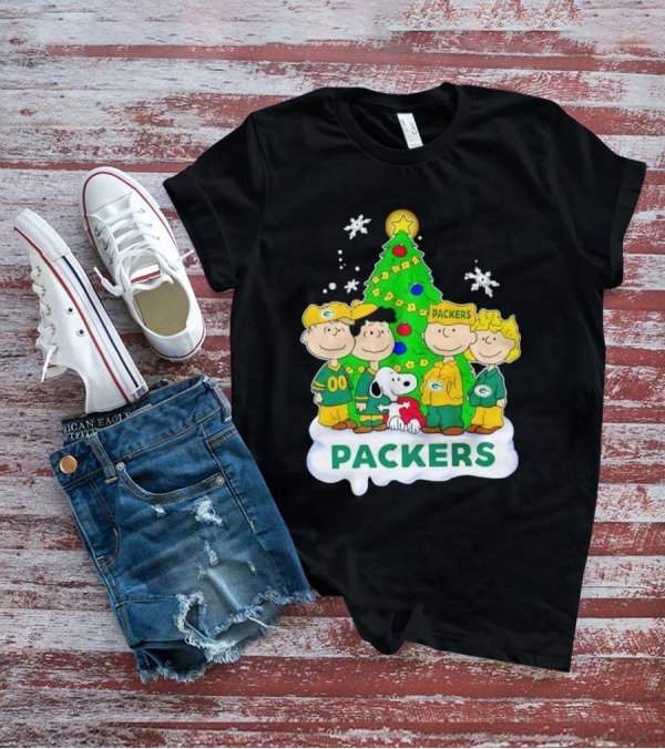 Packers Peanuts Characters Christmas Tree T-Shirt