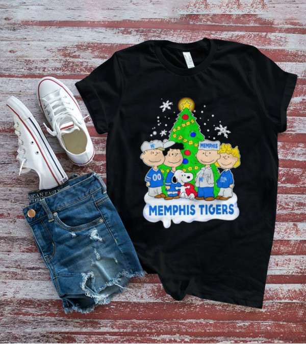 Peanuts Characters Memphis Tigers Christmas Tree T-Shirt