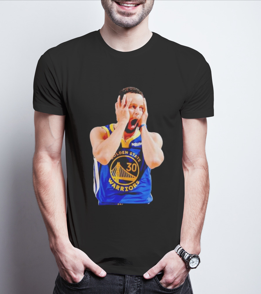 Golden State Warriors Stephen Curry 30 Reaction T-Shirt