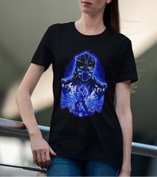 Attack Of SubZero Mortal Kombat Iconic Blue Warrior Battle T-Shirt