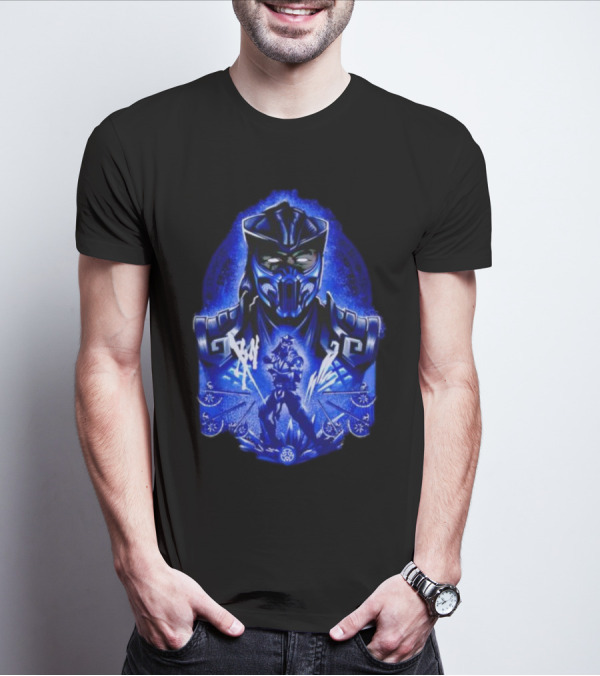 Attack Of SubZero Mortal Kombat Iconic Blue Warrior Battle T-Shirt