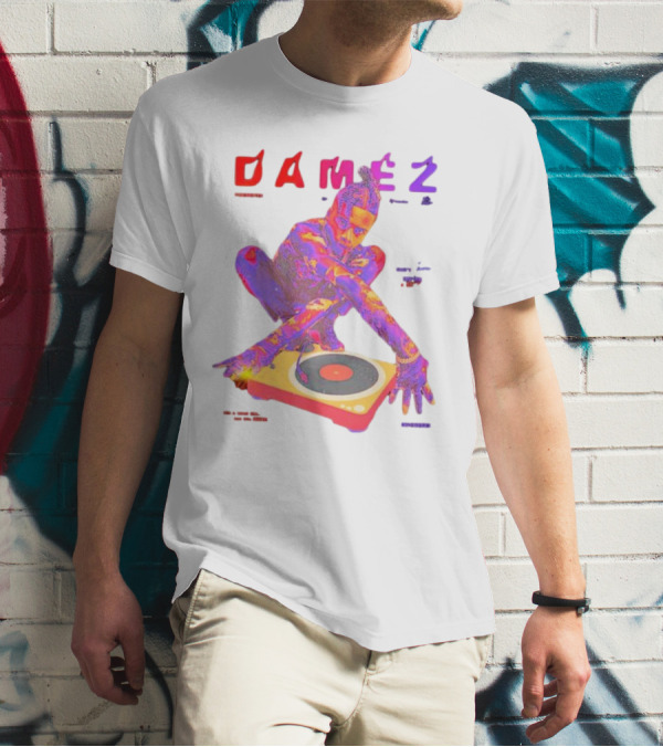 Damez Presents HIPHOP50 Vibrant Turntable Experience T-Shirt
