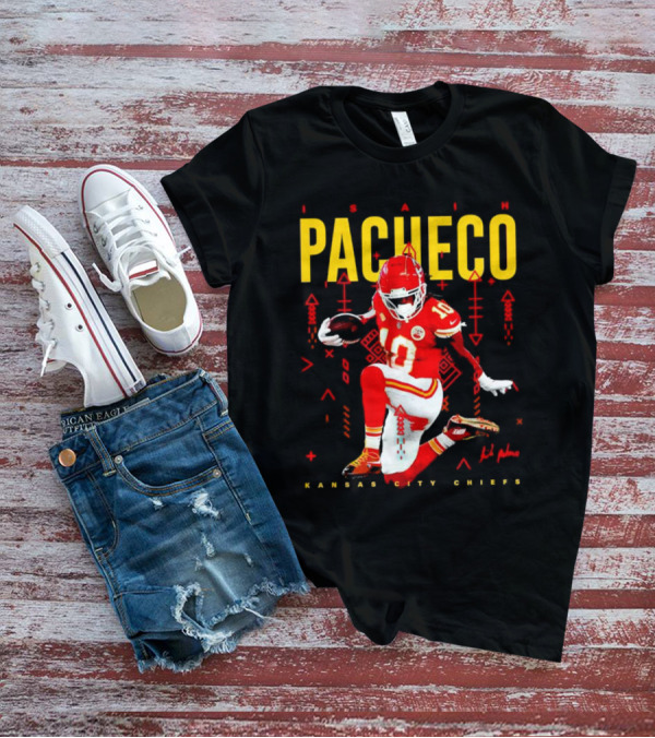 Isiah Pacheco Kansas City Chiefs Football Player Action T-Shirt
