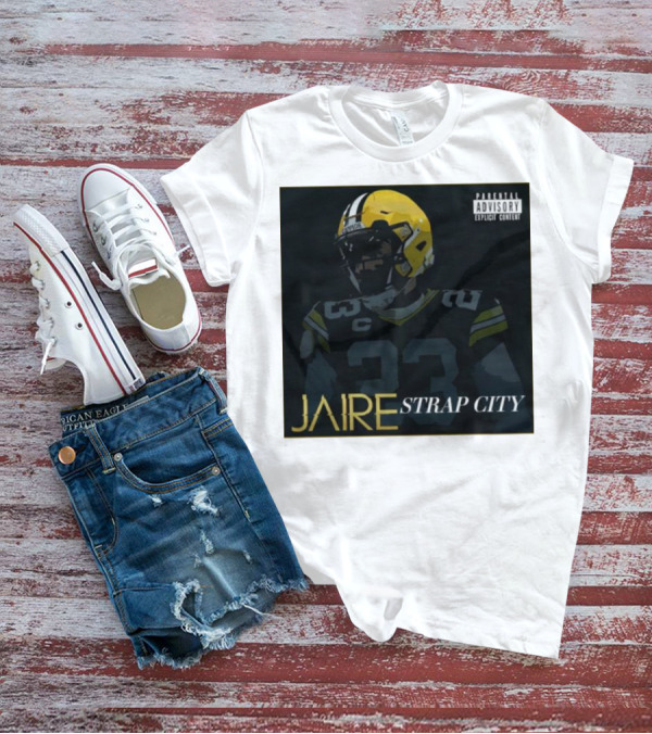 Jaire Strap City Parental Advisory Number 23 Football Helmet T-Shirt